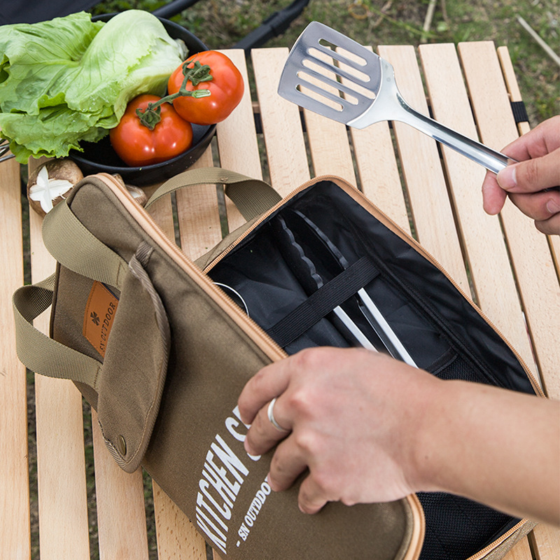 Camping Cooking Full Set - Juego de Utensilios de Cocina para