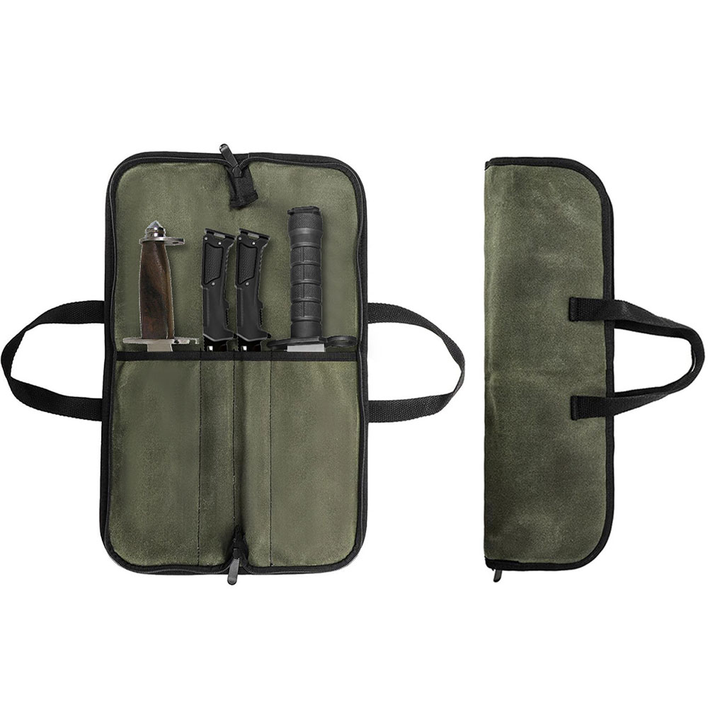 Camping Cooking Backpack - Bolsa Enrollable para Cuchillos de Lona