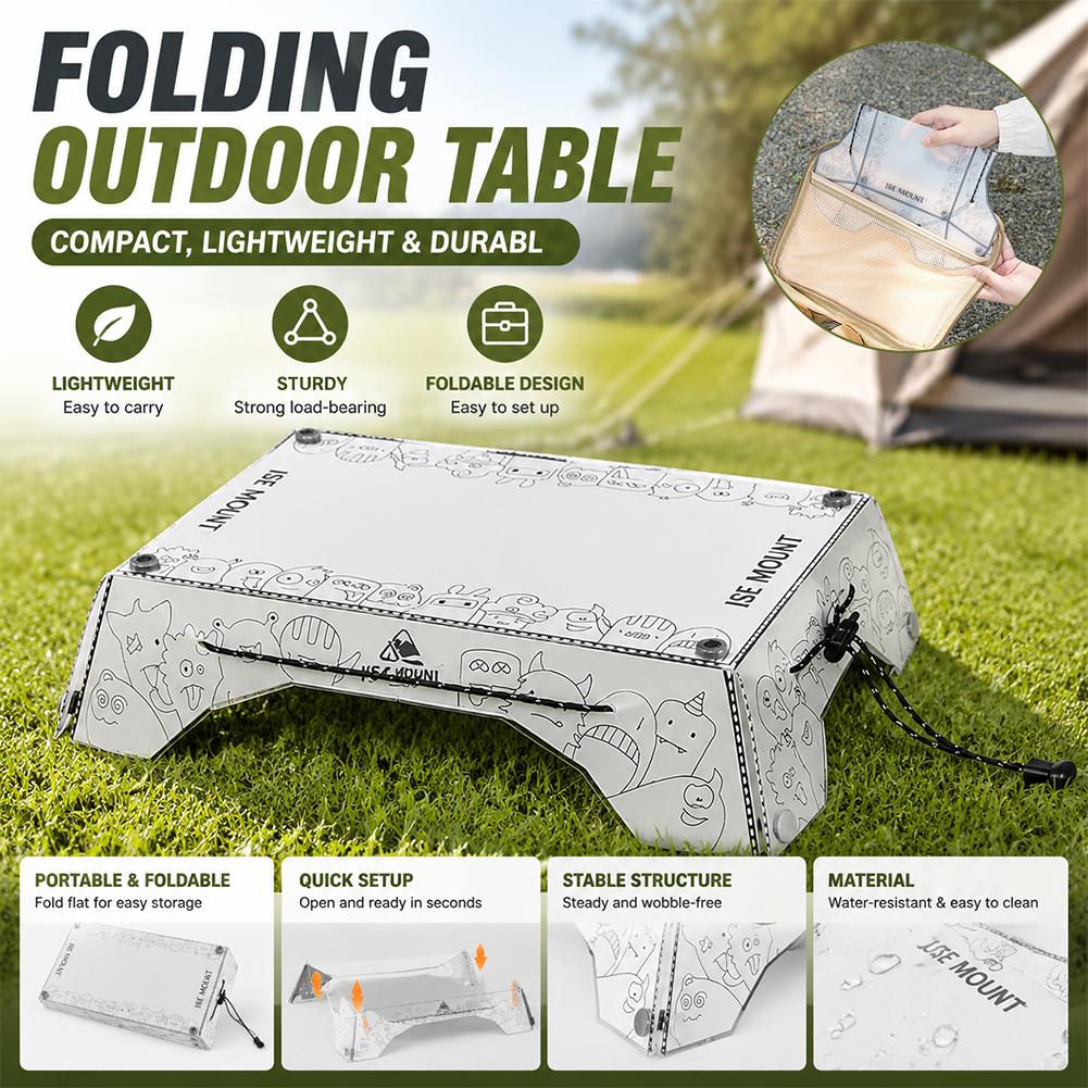 Camping Outdoor Cooking Table - Mesa Plegable Portátil para Camping, Ligera,