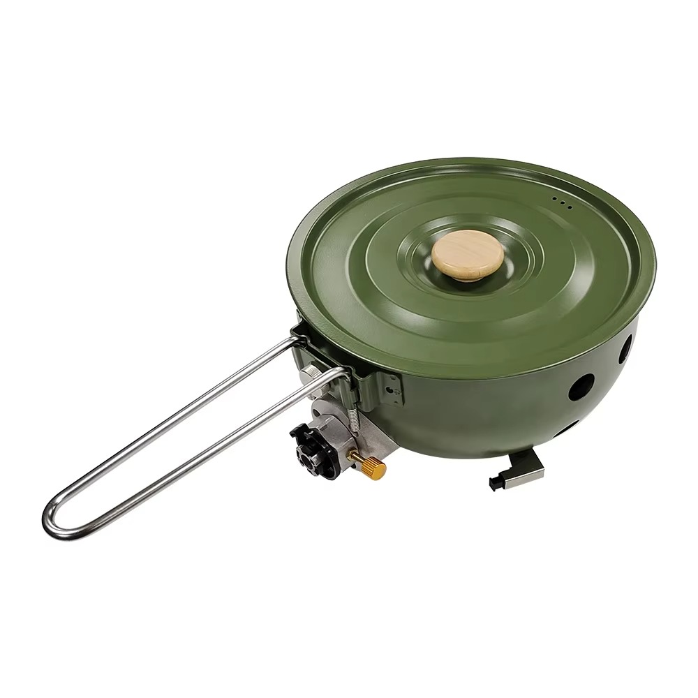 Camping Cooking Set For 4 - Olla Antiadherente con Tapa, Capacidad de