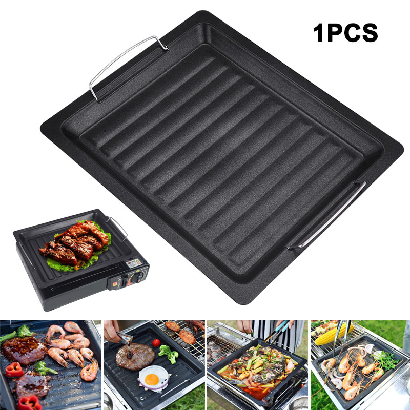 Camping Cooking Griddle - Sartén cuadrada gruesa para exteriores con
