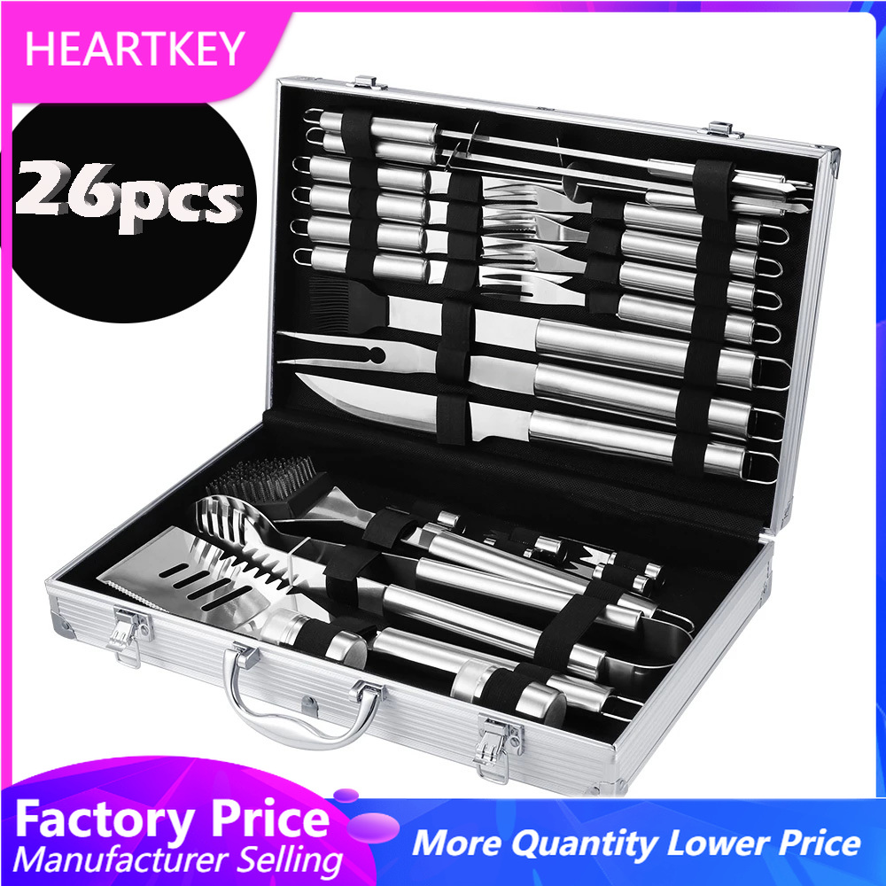 Camping Cooking Set For 4 - Juego de Herramientas para barbacoa, espátula,