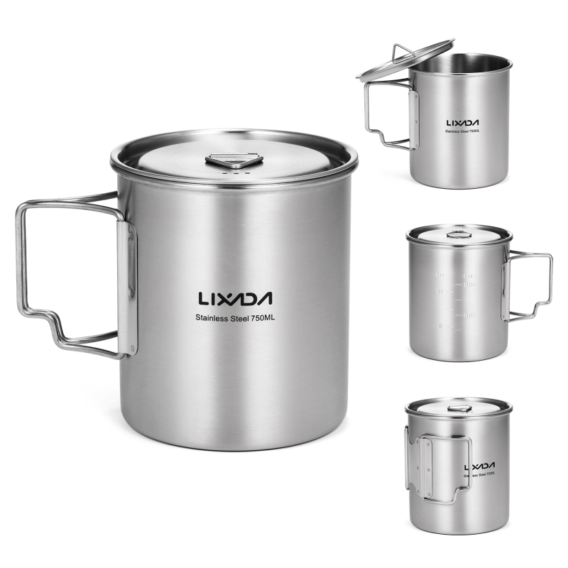 Camping Cooking Backpack - Lixada-taza de agua de acero inoxidable