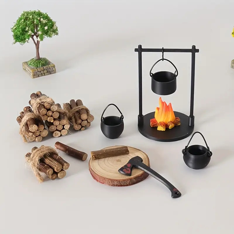 Camping Cooking Accessories - Mini estufa colgante para fogata, olla