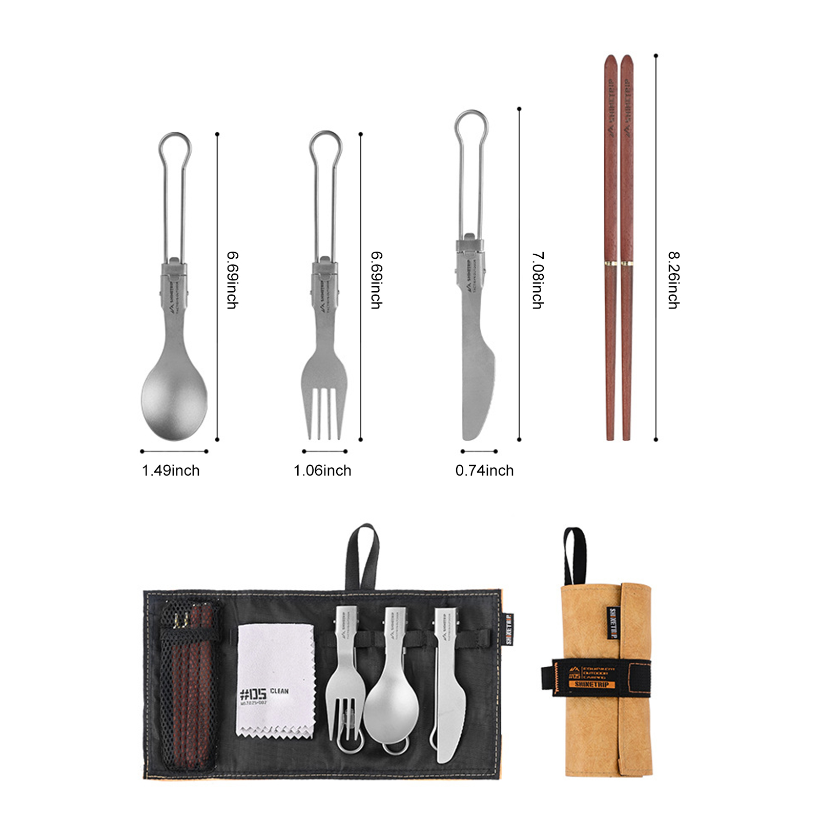 Juego de Cubiertos Plegables P - Camping Cooking And Eating Set reseña y precio
