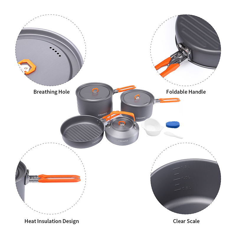 Fire Maple Juego de utensilios - Camping Cooking Set For 4 reseña y precio
