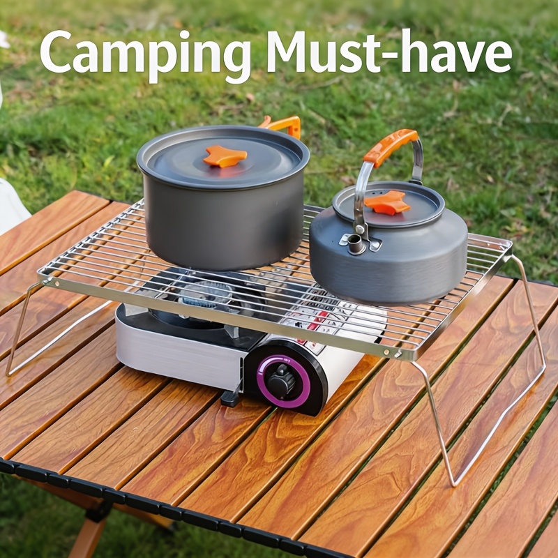Soporte portátil plegable de a - Camping Cooking Griddle reseña y precio
