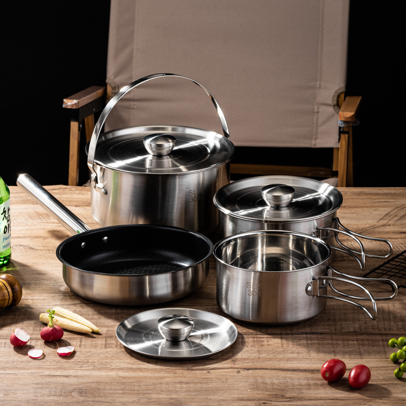Juego de Utensilios de Cocina  - Camping Cooking Set For 4 reseña y precio