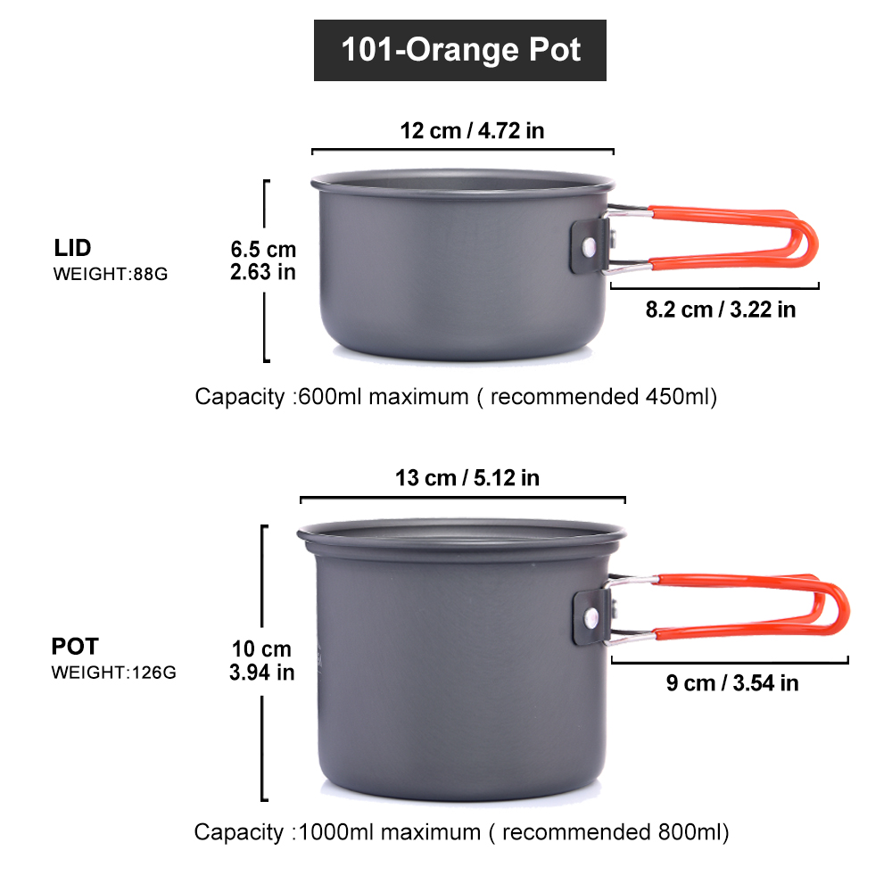 Widesea camping tableware outd - Camping Cooking And Eating Set reseña y precio