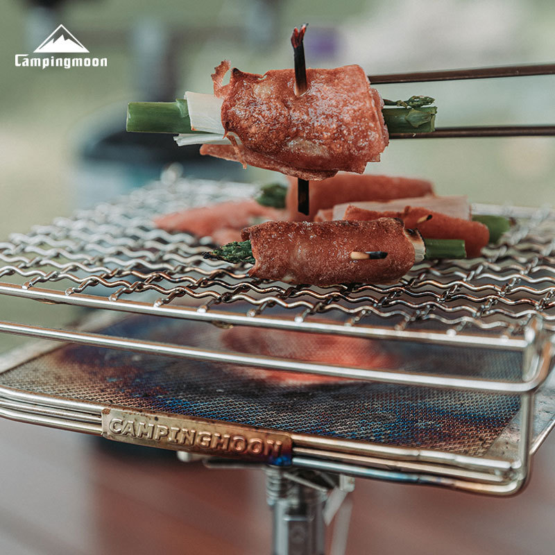 CAMPINGMOON Rejilla Plegable d - Camping Cooking Griddle reseña y precio