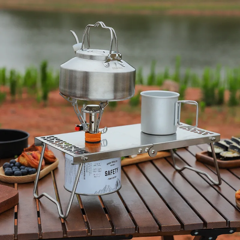 Mesa de té portátil para exter - Camping Cooking Griddle reseña y precio