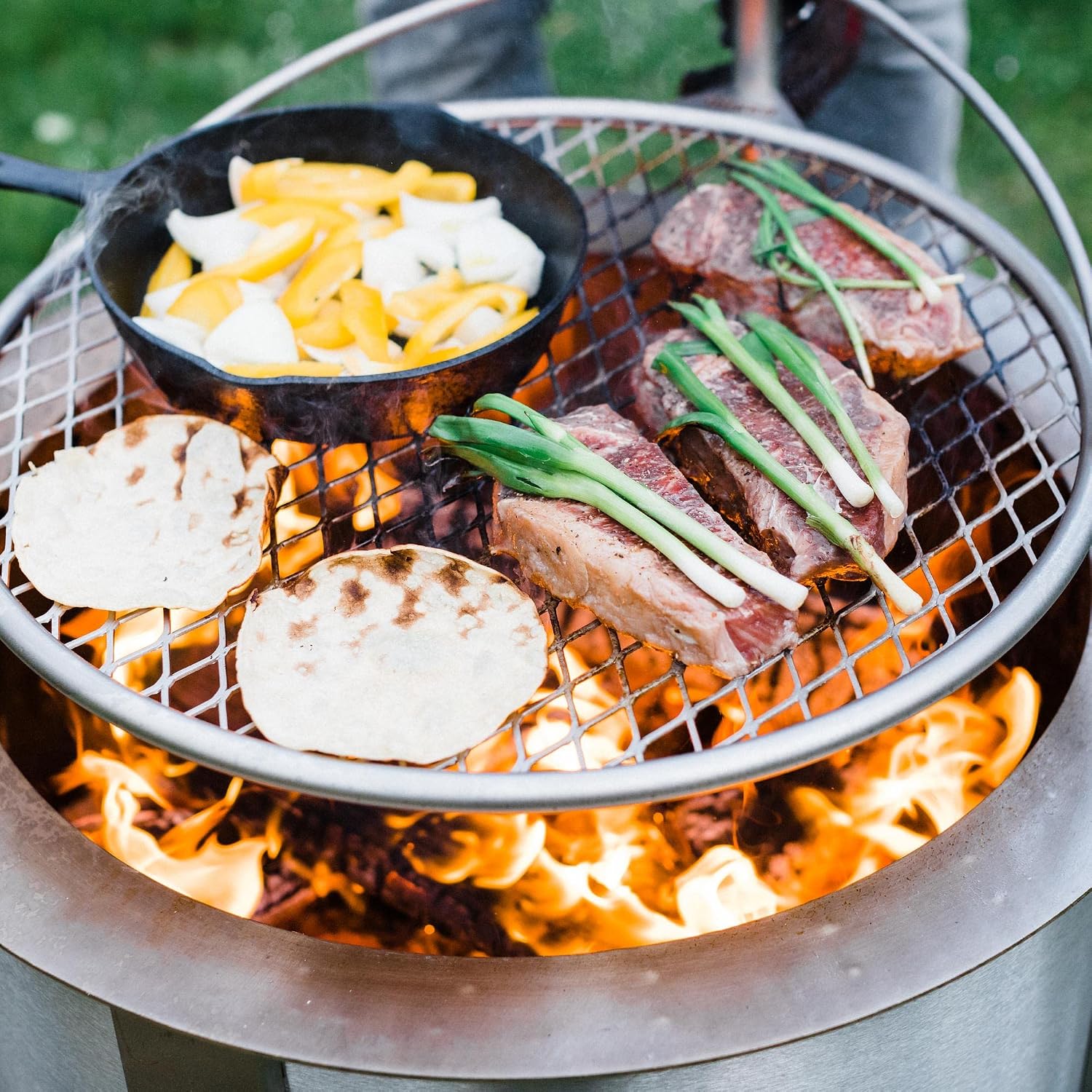 Parrilla de Acero Inoxidable d - Camping Cooking Accessories reseña y precio