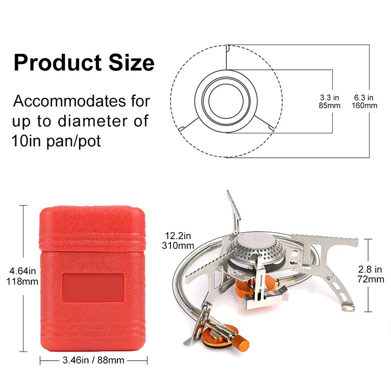Estufa de Gas para acampar, es - Camping Cooking Backpack reseña y precio