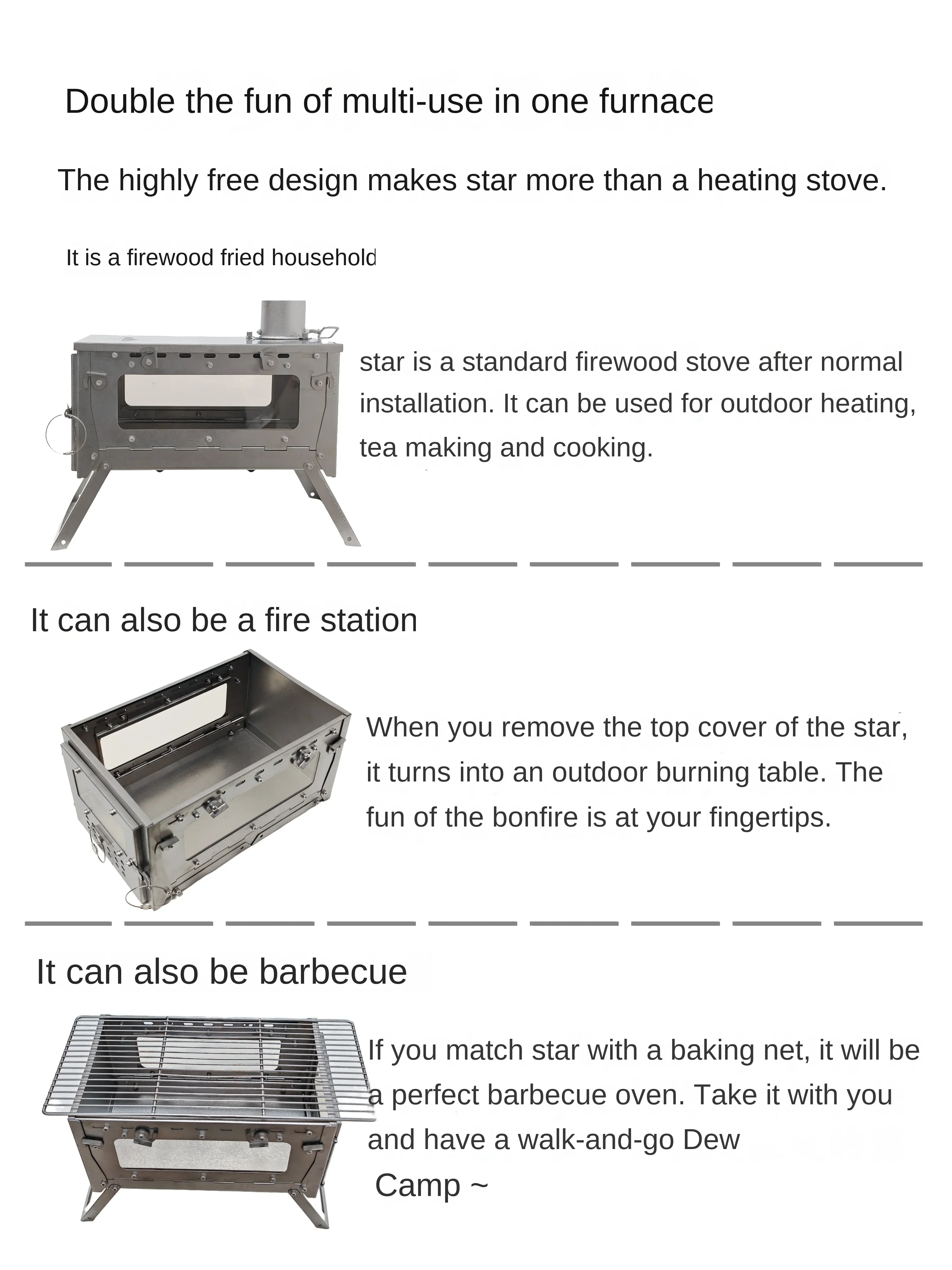 Estufa de leña plegable de ale - Camping Cooking Light reseña y precio