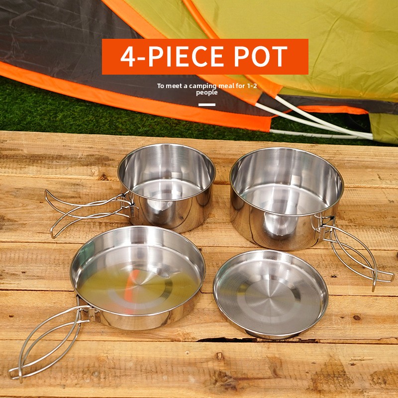 Juego de Utensilios de Cocina  - Camping Cooking Set For 4 reseña y precio