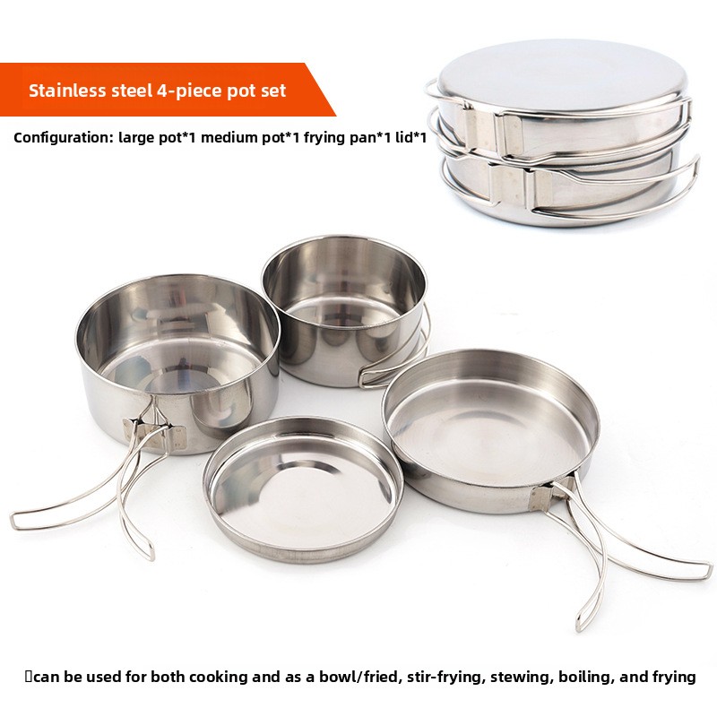 Juego de Utensilios de Cocina  - Camping Cooking Set For 4 reseña y precio