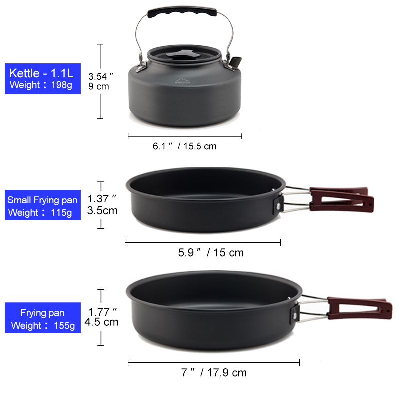 Widesea-Juego de utensilios de - Camping Cooking And Eating Set reseña y precio