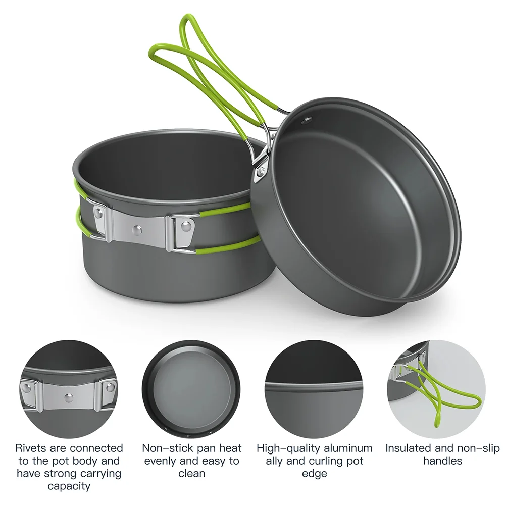 Juego de Utensilios de Cocina  - Camping Cooking Set For 4 reseña y precio
