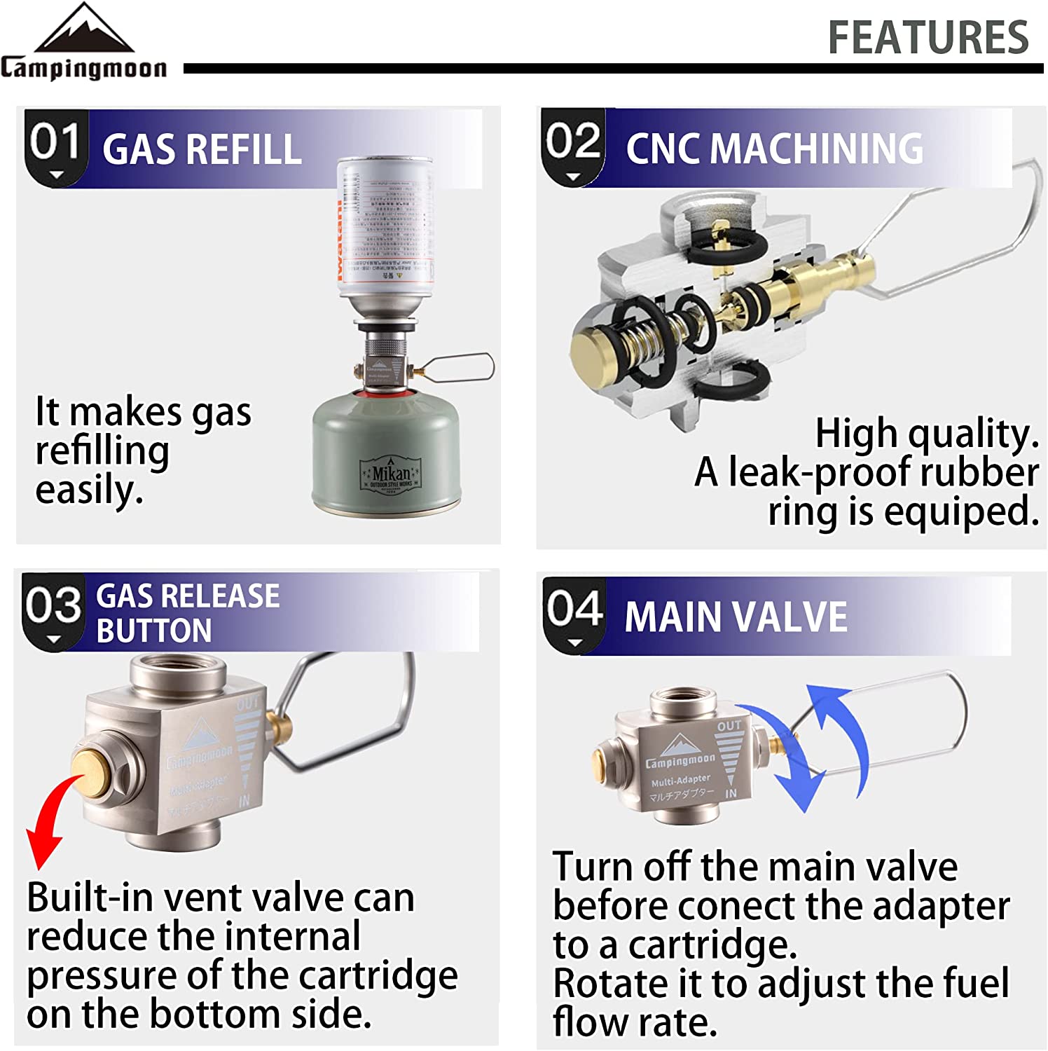 Adaptador de estufa de Gas, ah - Camping Cooking Backpack reseña y precio