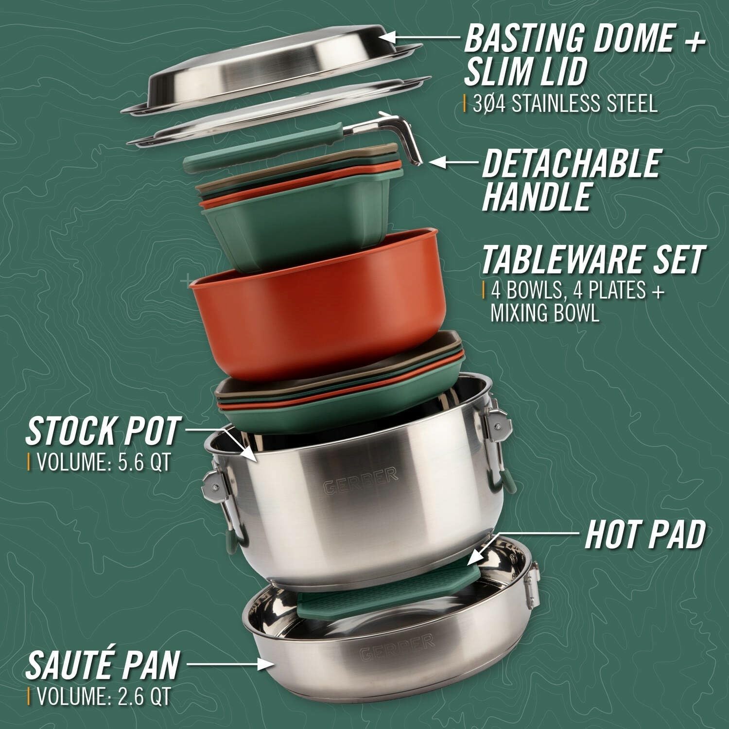 Juego de Utensilios de Cocina  - Camping Cooking Set For 4 reseña y precio